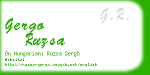 gergo ruzsa business card